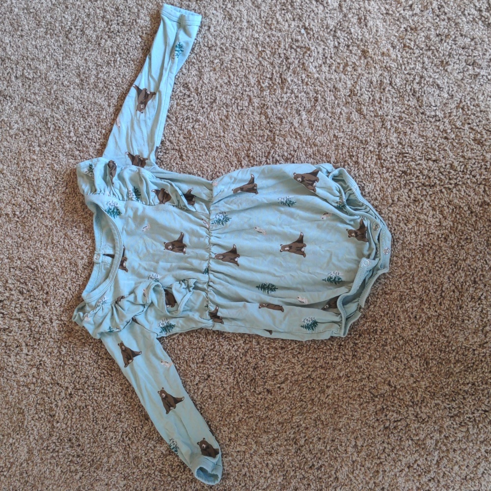 Kyte Baby Long Sleeve Bubble Romper In Trail